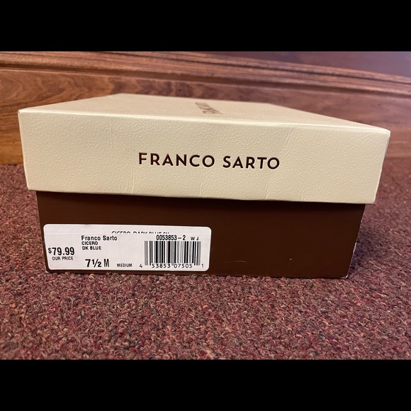 Navy heels Franco sarto sz 7.5 - Picture 2 of 9